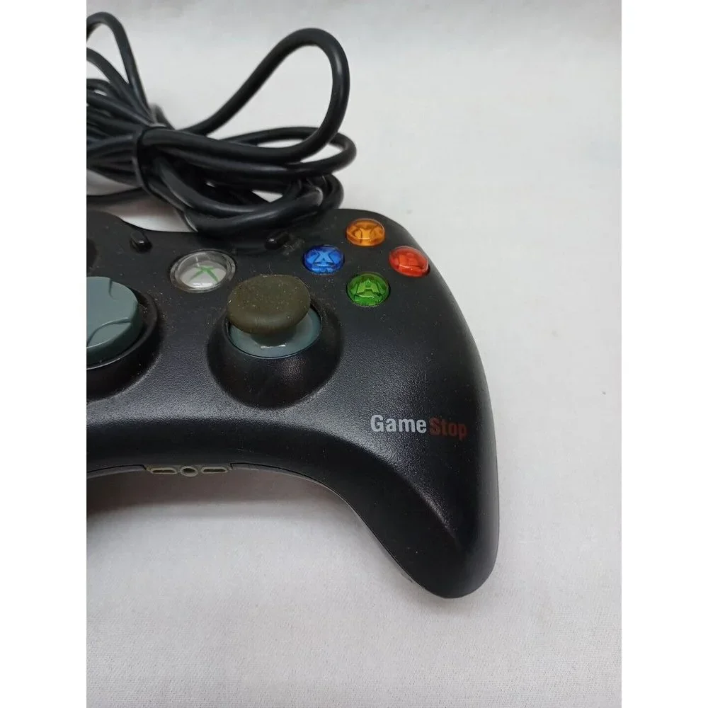 Microsoft Xbox 360 Wired Controller Black Gamestop USB